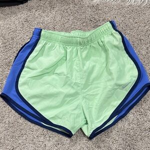 Nike Light Green with Blue Trim Athletic Shorts